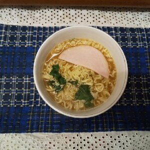 菜の花と鴨ハムのっけ❢豚骨ラーメン